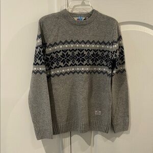 Penfield Gray and Navy Crewneck Sweater